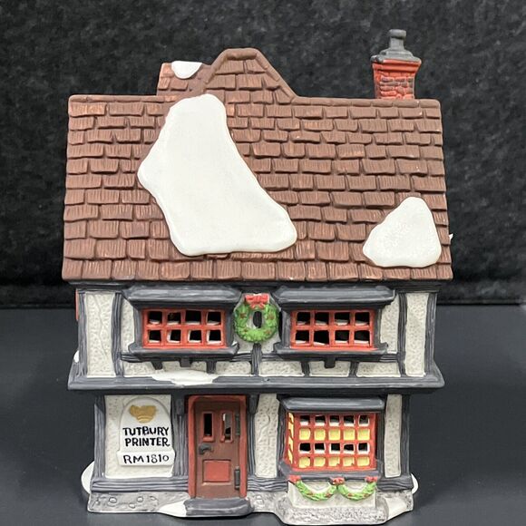 Dept 56 Dickens Village‎ Tutbury Printer #5568-9 Porcelain 1990 w/box New Other - Picture 2 of 11